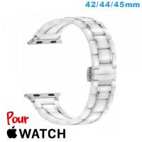 Bracelet Ceramique Blanc 42 mm pour montre Apple Watch