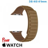 Bracelet de montre pour Apple Watch brun Cuir Micro Fibre