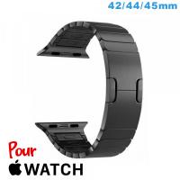 Bracelet de montre pour Apple Watch 42mm Noir Acier inoxydable