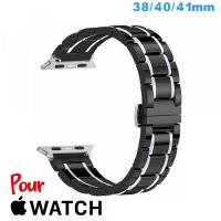 Bracelet Ceramique 38mm Noir pour montre Apple Watch