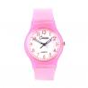 Montre plastique enfant femme pas chère transparent rose