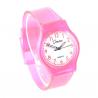 Montre plastique enfant femme pas chère transparent rose