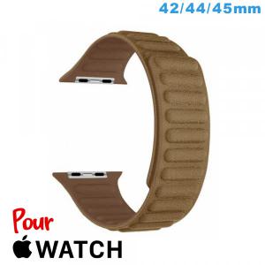 Bracelet Cuir Micro Fibre 42mm de montre pour Apple Watch