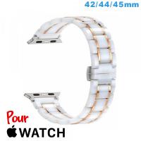 Bracelet 42mm Blanc montre pour Apple Watch Ceramique