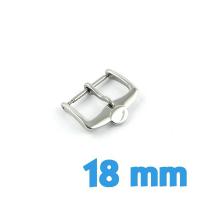 Fermoir argenté boucle ardillon pour montre 18 mm