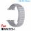 Bracelet Cuir Micro Fibre 38mm Gris clair pour montre Apple Watch