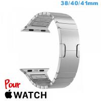 Bracelet Acier inoxydable Argente 38 mm montre Apple Watch
