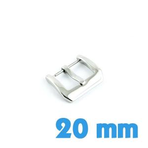 Grosse boucle ardillon pour montre pas chère 20 mm argentée