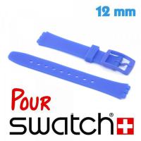 Bracelet Montre Swatch 12 mm Bleu Fermoir Ardillon