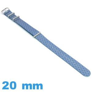 Bracelet Nato 20mm Bleu...