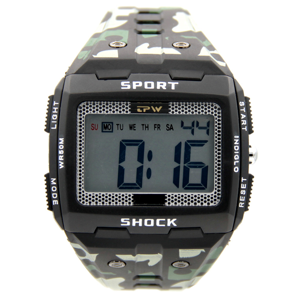 Montre Homme Gros Chiffres Digital style Camouflage