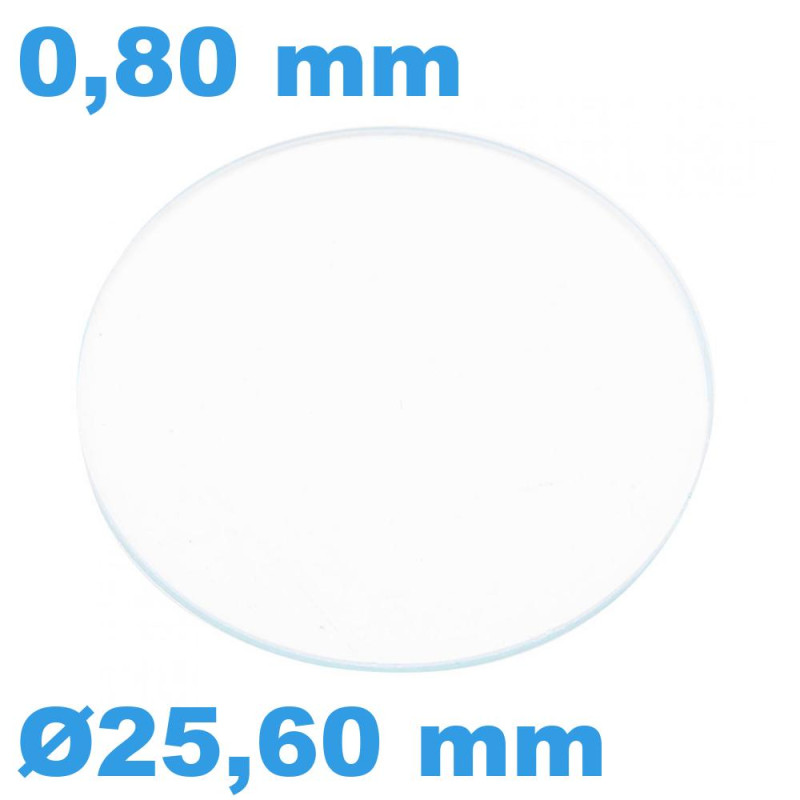 Verre De Montre Verlux 25.8x25.8mm – Base Plate à Talon – Neuf Sans Boîte