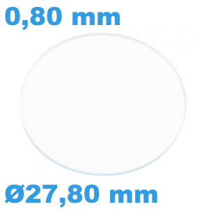 Verre 27,80 mm pour montre...