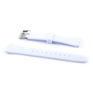 Bracelet pas cher pour montre Swatch 17 mm silicone blanc
