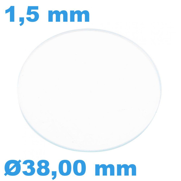 Verre De Montre LIP Baschmakoff - Épaisseur 1,5 Mm - Bleu - Pièce De Rechange Rare Neuf