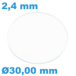 Verre 30 mm Circulaire Plat...
