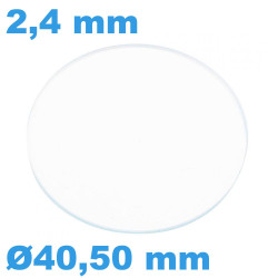 Verre 40,50 mm de montre...