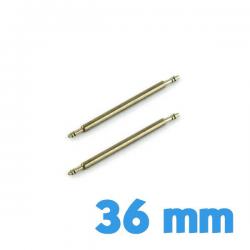 Lot de 2 barres ressorts montre 36 mm