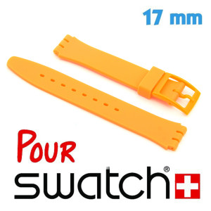 Bracelet Swatch 17 mm Silicone Orange de montre