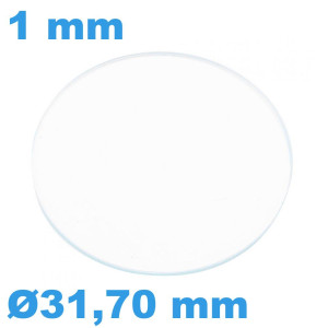 Verre 31,70 mm Rond Plat... Verre 31,70 mm Rond Plat...