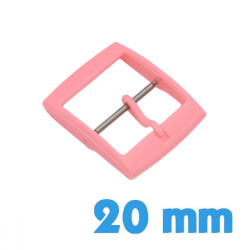 Boucle Ardillon Plastique Rose 20 mm pas chere