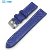 Bracelet 22 mm Cuir véritable Bleu montre Ardillon