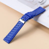 Bracelet 22 mm Cuir véritable Bleu montre Ardillon
