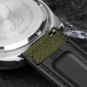 Bracelet pour montre 24 mm Silicone fermoir Ardillon Vert