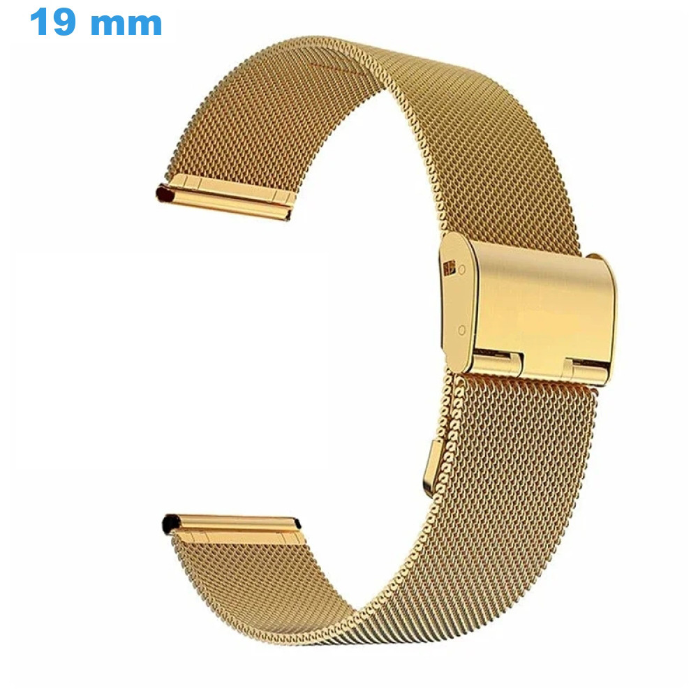 Bracelet de montre 13 mm Acier Inoxydable fermoir Coulissant Argenté
