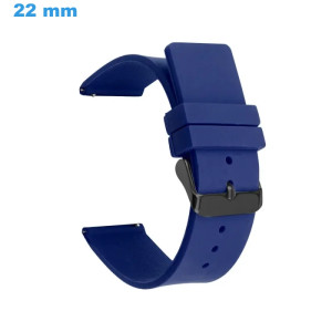 Bracelet  Montre Caoutchouc Bleu foncé 22 mm | Bracelet Silicone Bracelet  Montre Caoutchouc Bleu foncé 22 mm | Bracelet Silicone