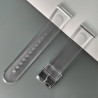 Bracelet montre Transparent 22 mm Plastique fermoir Ardillon