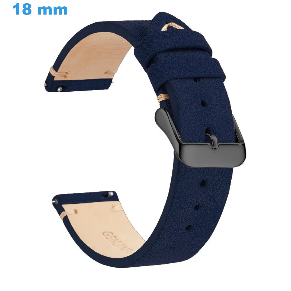 Bracelet Montre En Cuir Véritable – Largeur 18mm, Pour Remplacer Ton Bracelet Original