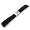 Bracelet Déployant Noir 18 mm Caoutchouc de montre