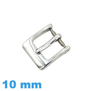 Fermoir montre bracelet ardillon argenté 10 mm