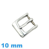 Fermoir montre bracelet ardillon argenté 10 mm