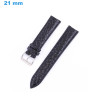Bracelet 21 mm Cuir véritable Noir pour montre