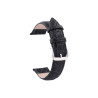 Bracelet 21 mm Cuir véritable Noir pour montre