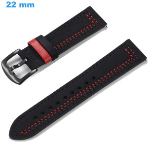 Bracelet Noir 22 mm Cuir...
