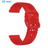 Bracelet pour montre Rouge 22 mm Caoutchouc