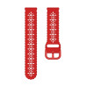 Bracelet pour montre Rouge 22 mm Caoutchouc