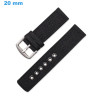 Bracelet boucle Ardillon 20 mm Nylon Noir montre