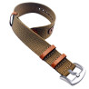Bracelet 20 mm Nylon boucle Ardillon de montre Brun