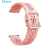 Bracelet 20 mm Silicone Ardillon montre Rose