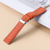 Bracelet montre Orange 18 mm Cuir véritable Ardillon