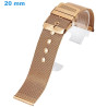 Bracelet 20 mm Acier inoxydable Doré rose montre