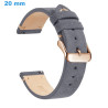 Bracelet montre 20 mm Cuir véritable Gris Ardillon
