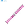 Bracelet Transparent et Rose 20 mm Plastique montre