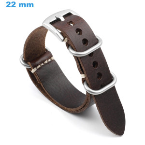 Bracelet Brun 22 mm Cuir...