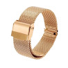 Bracelet fermoir Coulissant 12 mm Acier Inoxydable Doré montre
