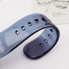 Bracelet 22 mm Plastique Transparent Bleu Verre Minéral | My-Montre